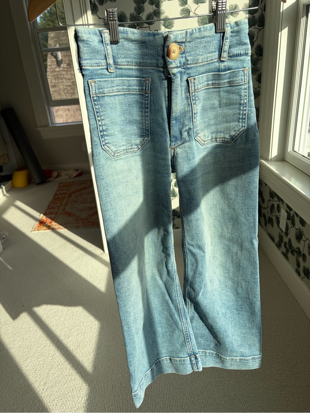 Maeve Cropped Wide Leg Jeans